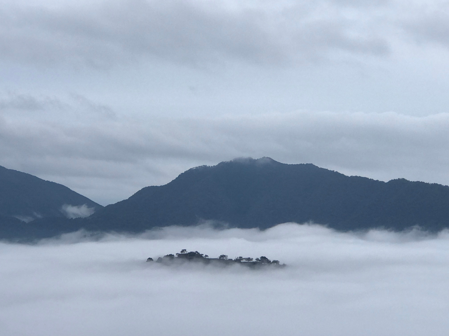 雲海に浮かぶ竹田城